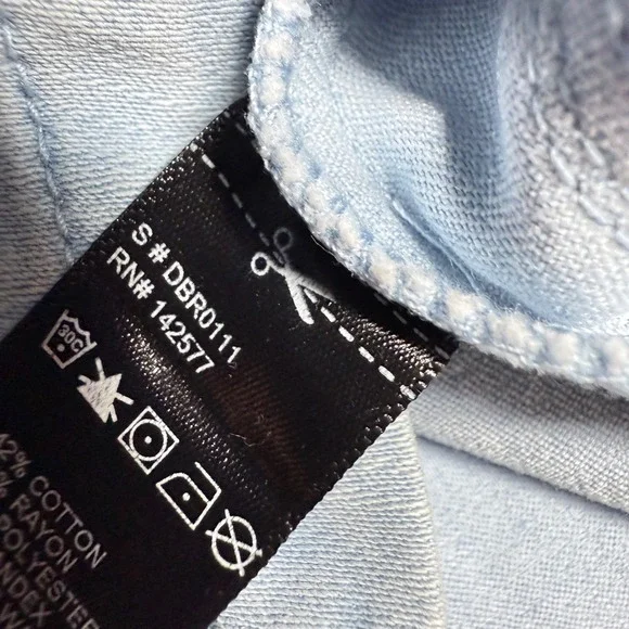 Denim Blvd Strapless Romper Medium Jumpsuit Belted Casual Night Out Western - Picture 11 of 13